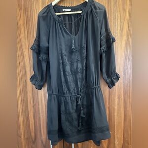 Ulla Johnson Navy Long Sleeve Dress